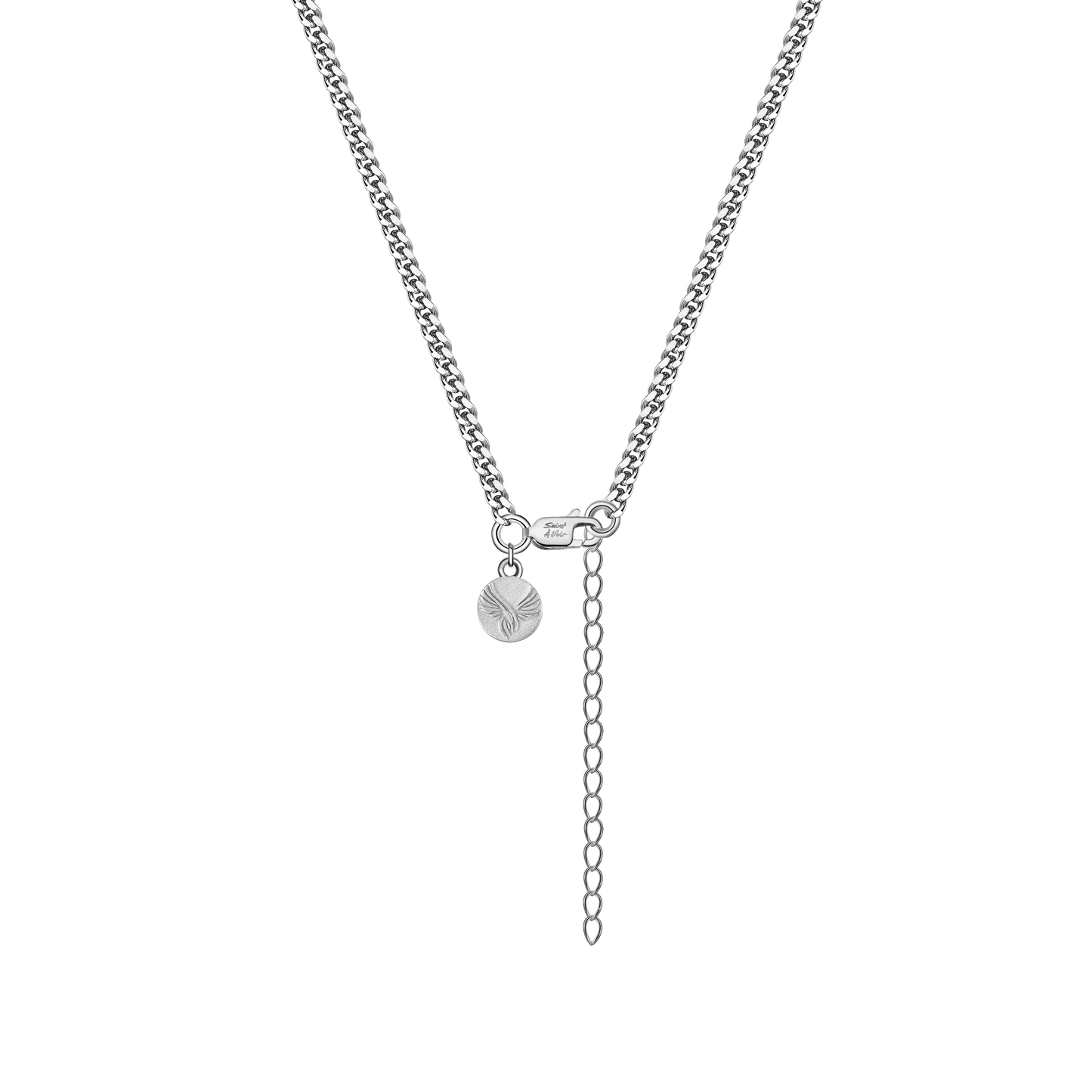 Mens Sterling Silver Curb Chain Necklace 2mm Width