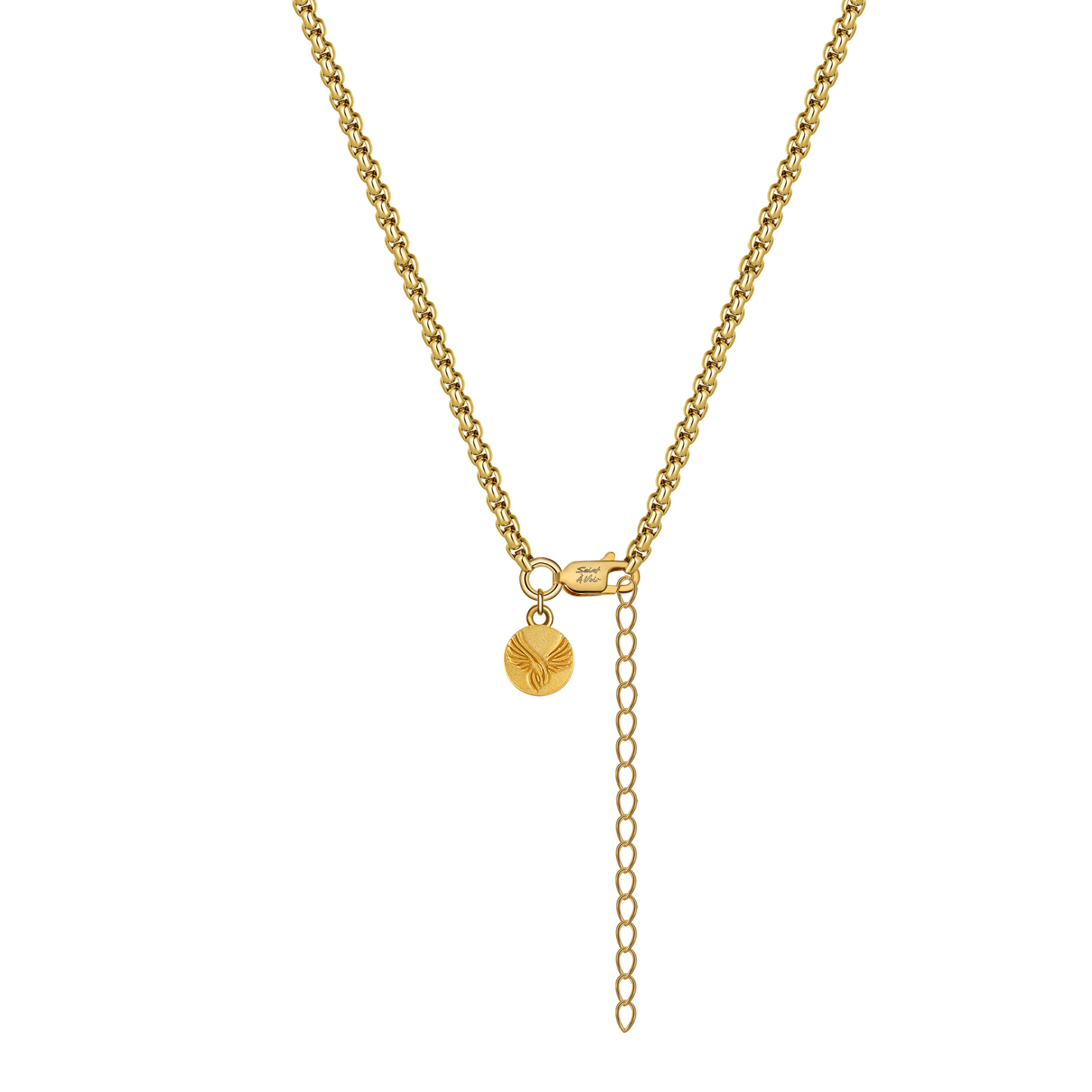 Gold Box Chain Necklace