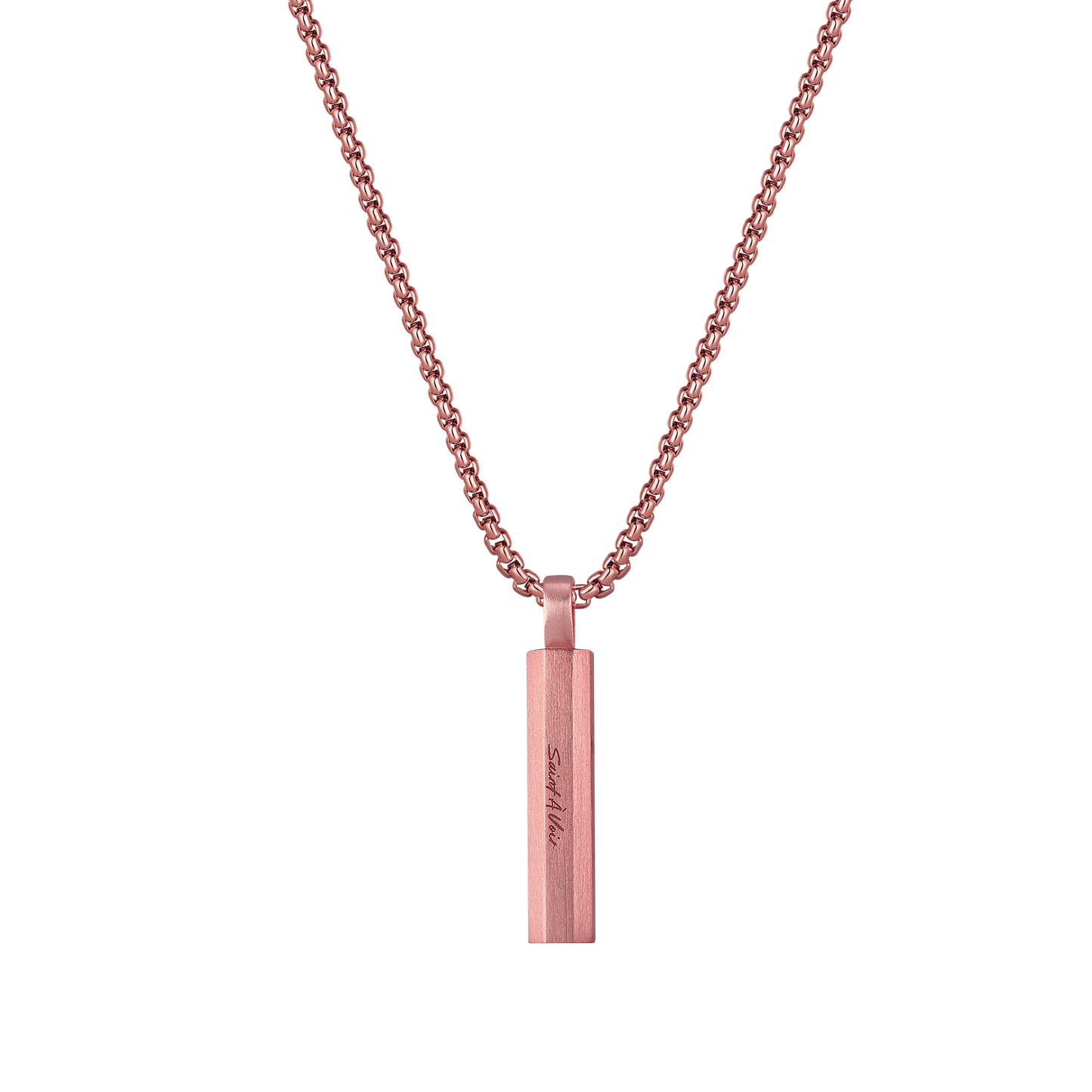 Octagon Pendant Necklace | Rose Gold