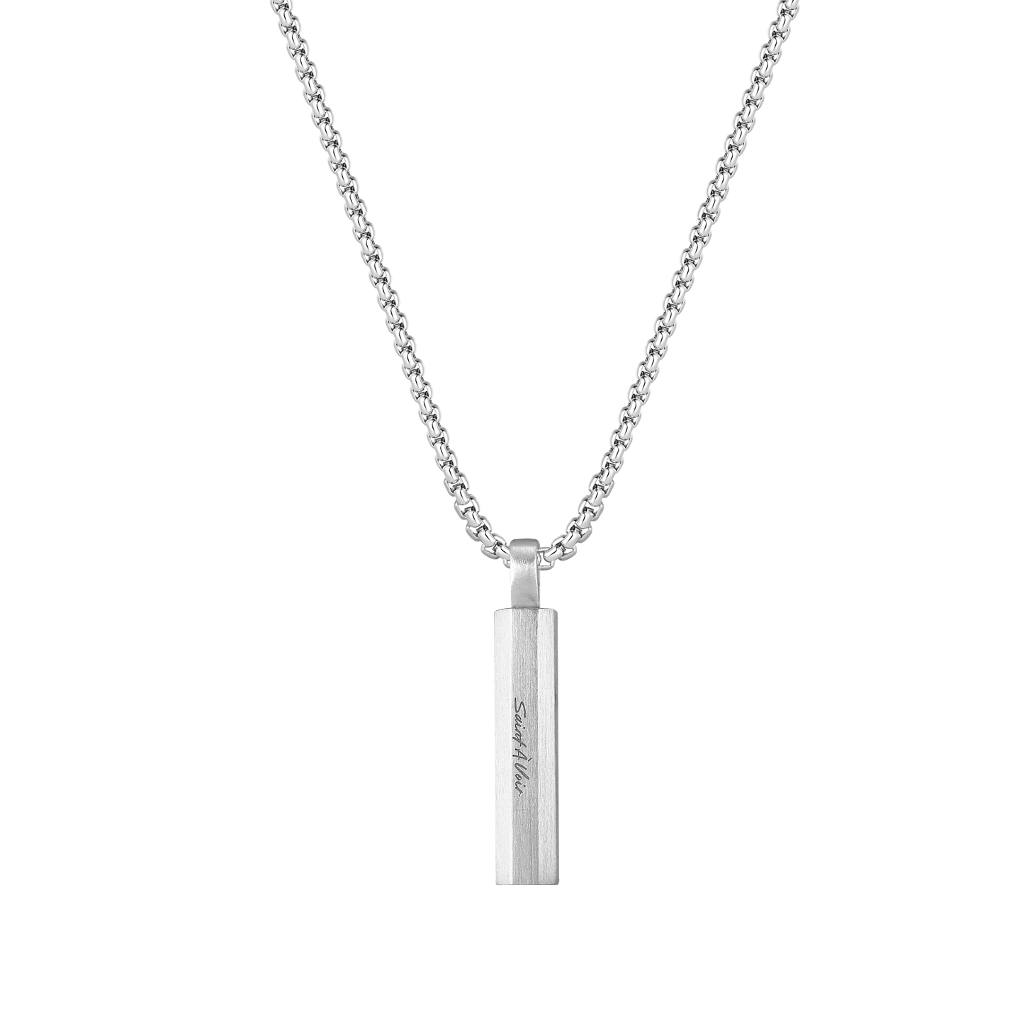 Octagon Pendant Necklace | Silver