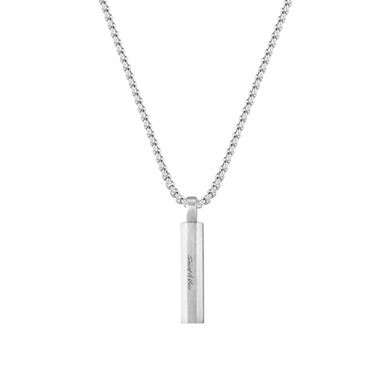 Octagon Pendant Necklace | Silver