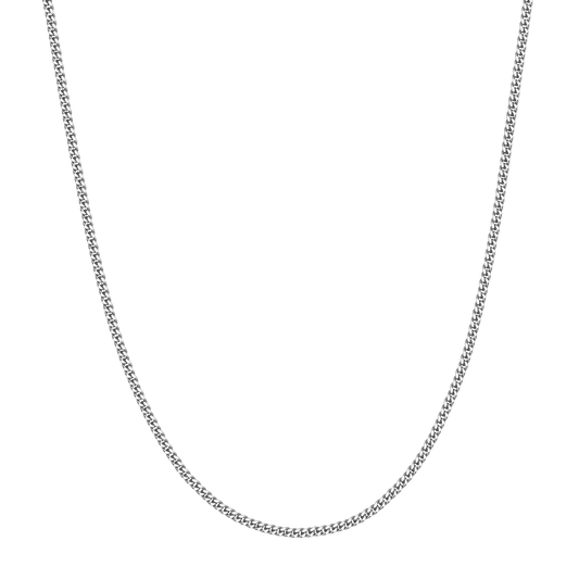 Mens Sterling Silver Chain Necklace 2mm Width