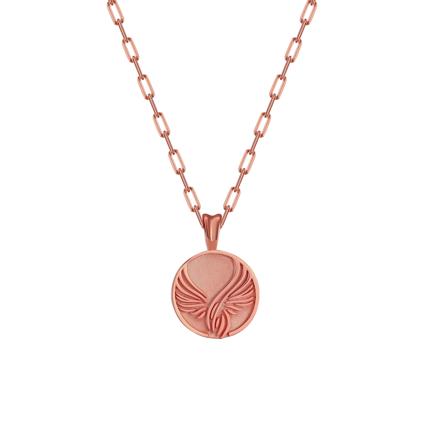 Angel Wings Pendant Necklace | Rose Gold