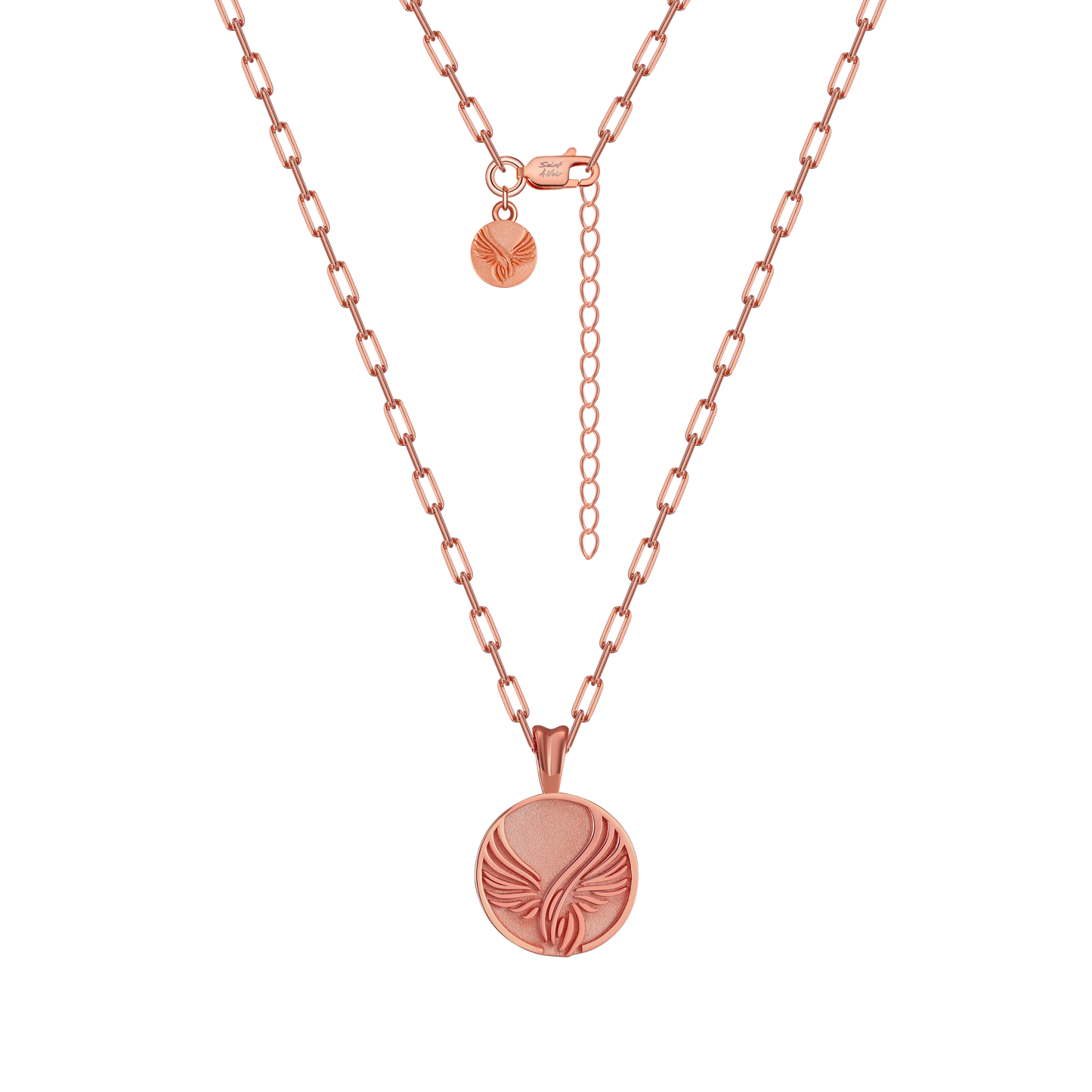 Angel Wings Pendant Necklace | Rose Gold