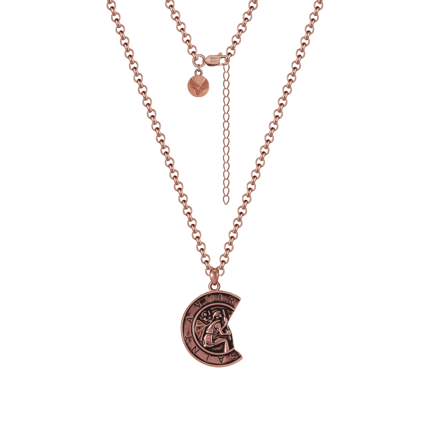 Saint Christopher Pendant Necklace | Rose Gold