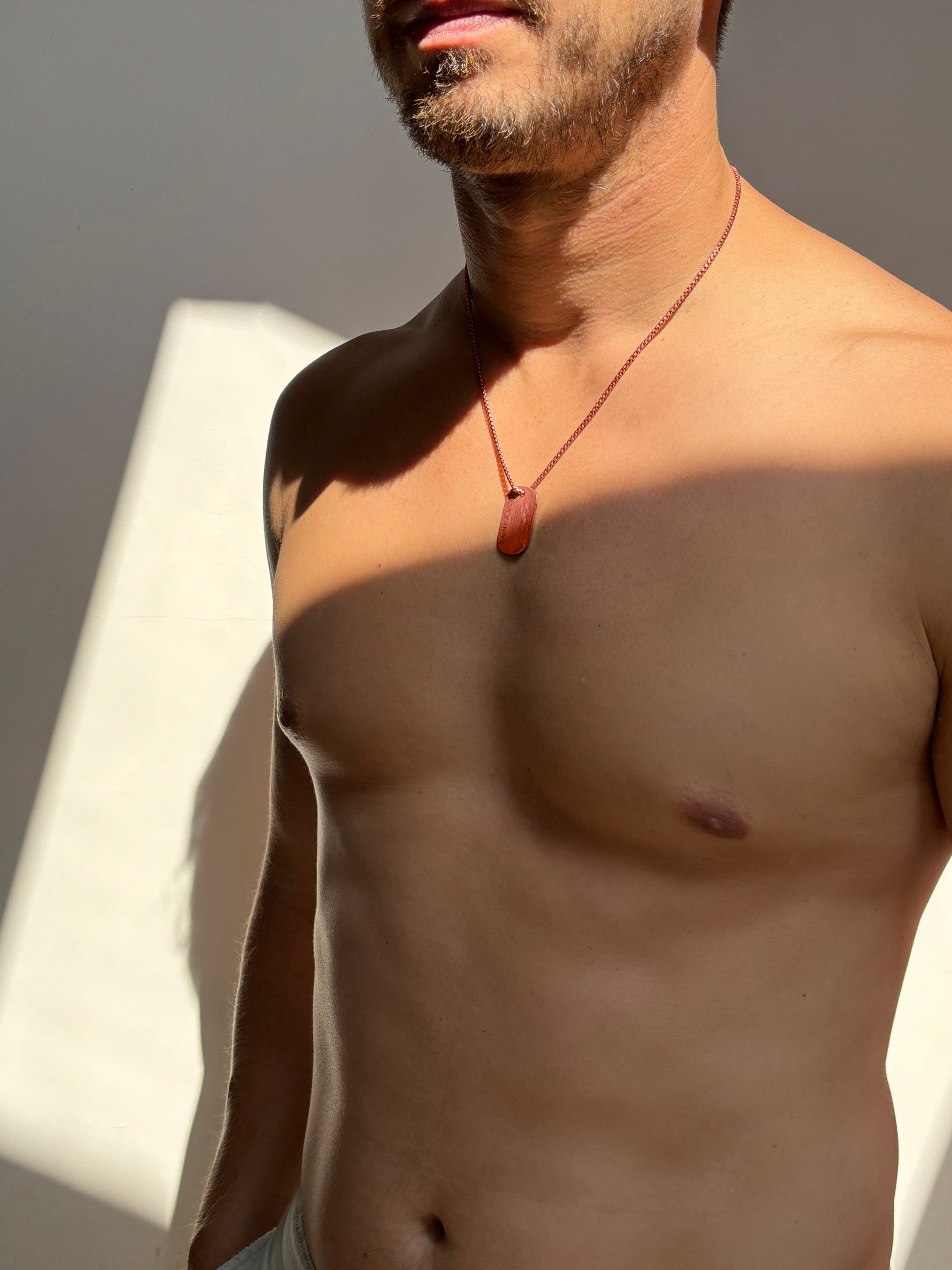 Rose Gold Dog Tag Necklace