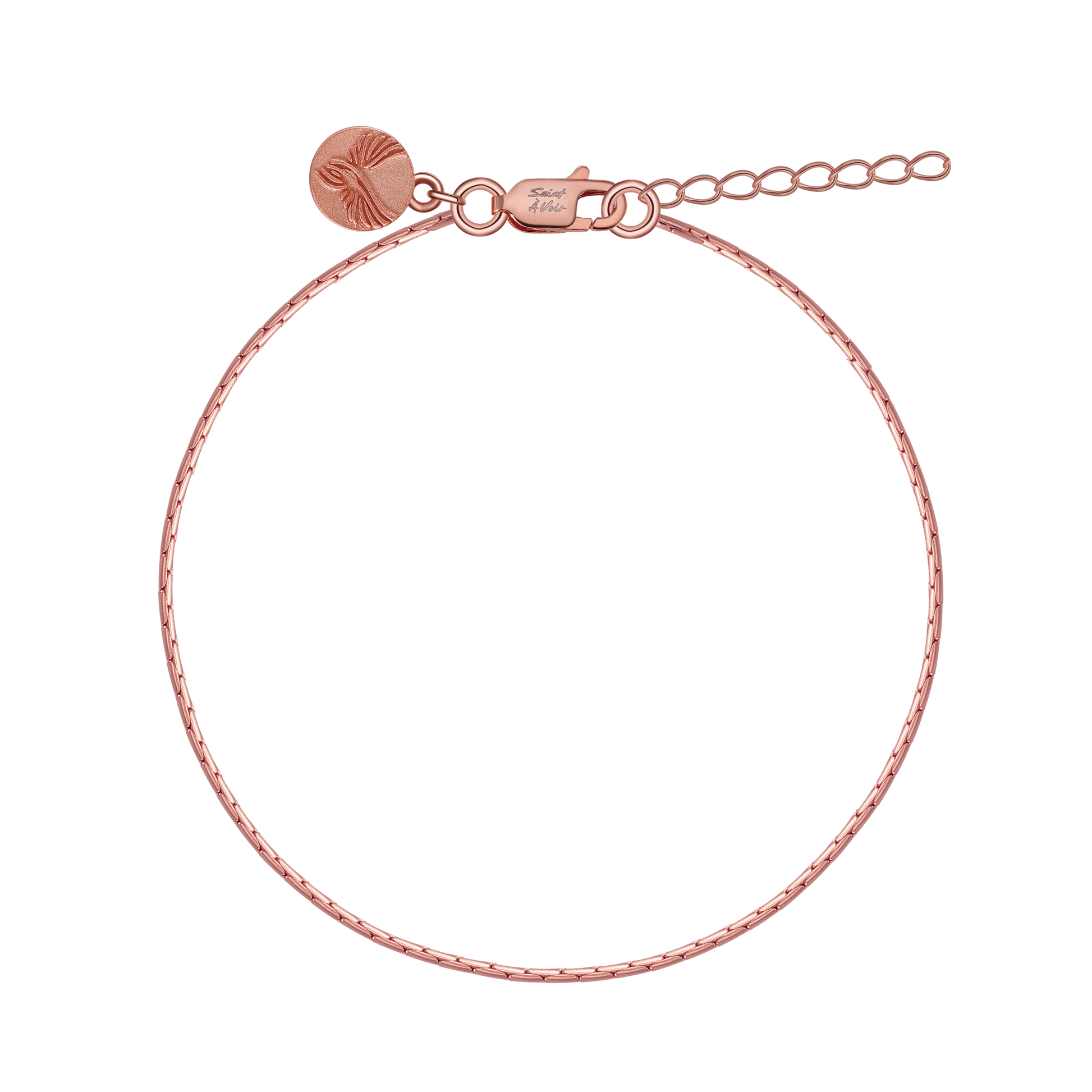 Rose Gold Sterling Silver Bamboo Bracelet