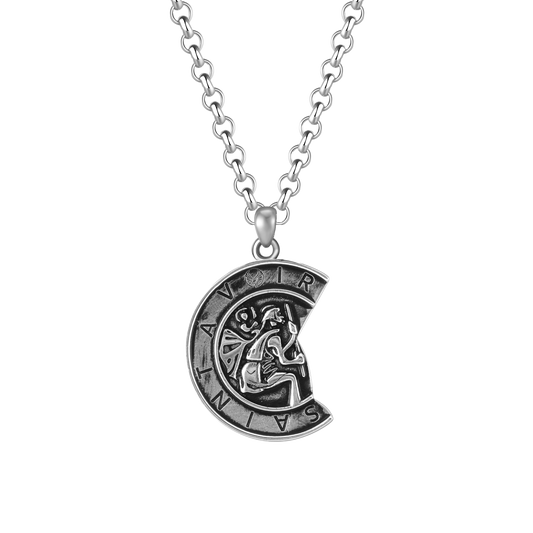 Saint Christopher Pendant Necklace | Silver