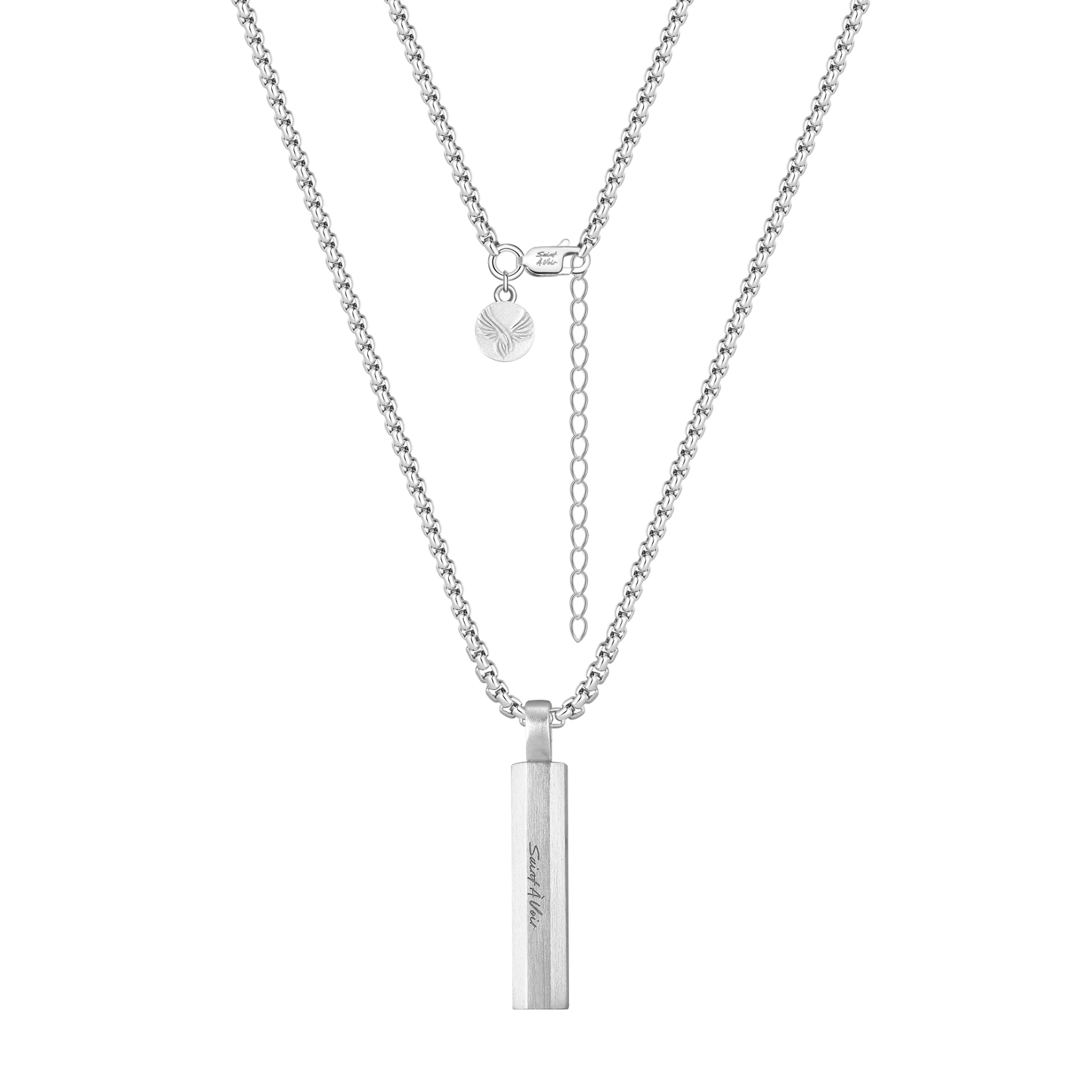 Octagon Pendant Necklace | Silver