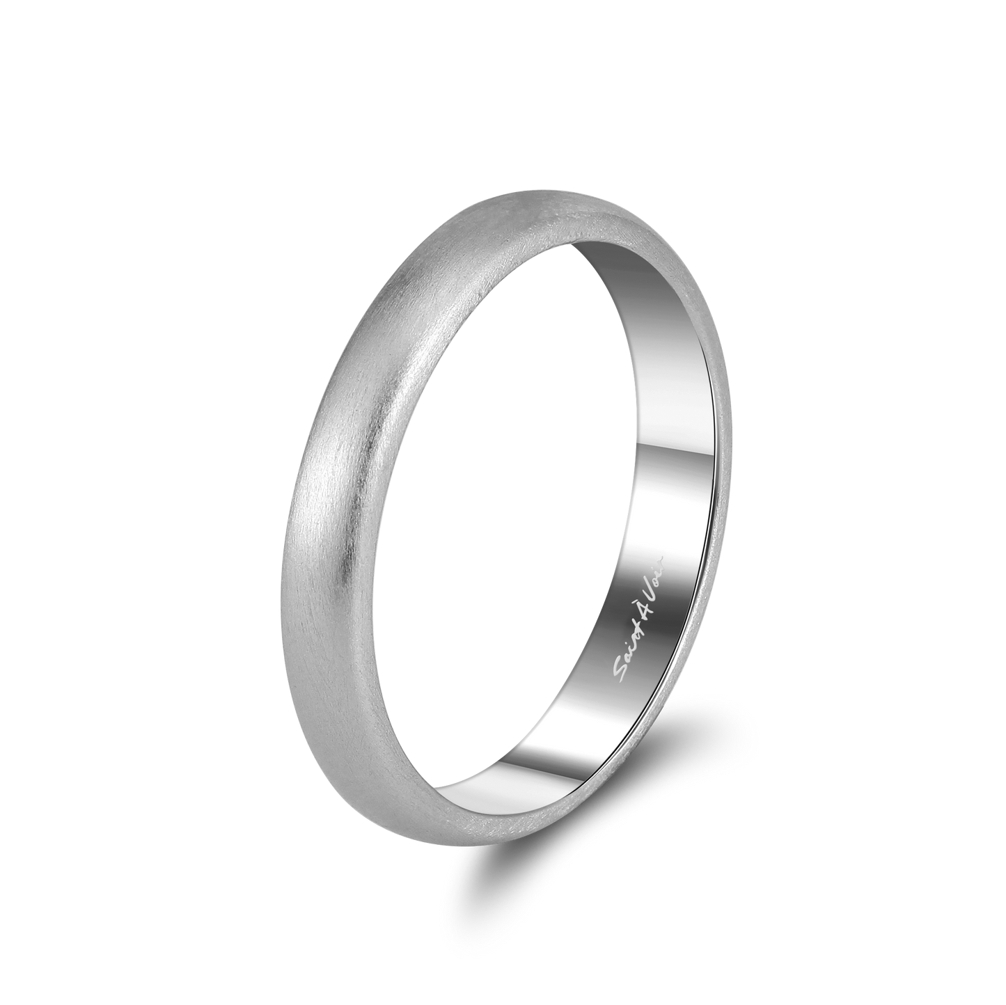 Sterling Silver Band Ring 4mm Brushed