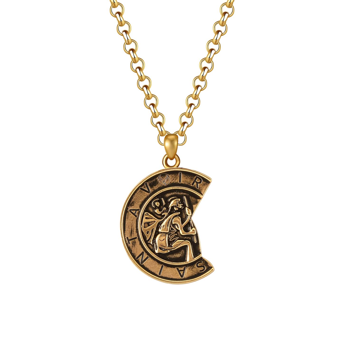 Saint Christopher Pendant Necklace | Gold